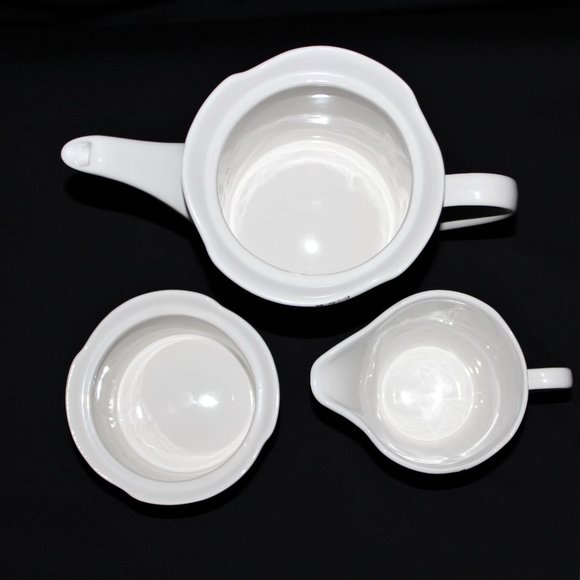 Classic Collection Platinum Series Tea Set | Teapot Sugar Bowl Creamer - Picture 7 of 8